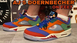 Air Jordan 5 Doernbecher Low Retro Sneaker on Feet Review [upl. by Mandal475]