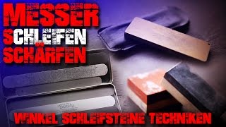 MESSER RICHTIG SCHLEIFEN SCHÄRFEN  Schleifstein Einsteiger Outdoor Survival Bushcraft EDC Test [upl. by Norraa]