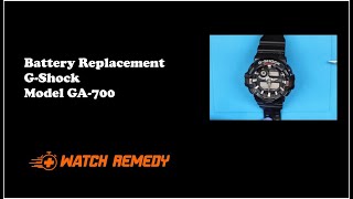 GShock GA700 Battery Replacement  Watch Remedy [upl. by Parthenia]