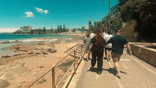 Relaxing Cronulla Beach Walk in Sydney  Summer Time in Australia [upl. by Netsyrc]