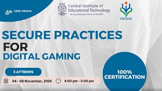 Secure Practices For Digital Gaming Quiz Answers  CBSE DIKSHA  CIET cbseguru dikshaapp [upl. by Yoshi]