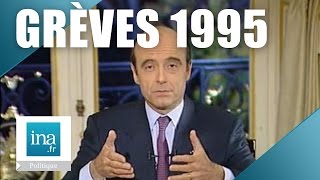 Grèves 1995 Alain Juppé quotIl faut sortir de la logique daffrontementquot  Archive INA [upl. by Darin]