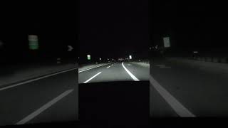 Night Highway Timelapse in My Tesla Model Y Relaxing Drive Part 3 tesla modely shorts [upl. by Volding95]