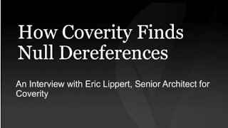 How Coverity Finds Null Dereferences [upl. by Yanel129]