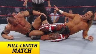 FULLLENGTH MATCH  Raw  Batista vs Shawn Michaels  Lumberjack Match [upl. by Toni50]