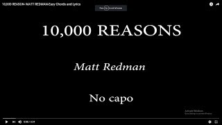 10000 REASON MATT REDMANEasy Chords and Lyrics [upl. by Kennard285]