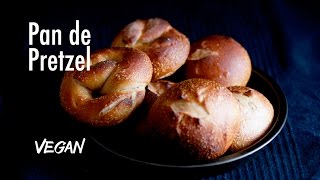 Pan de Pretzel para hamburguesa y clásicos VEGAN [upl. by Avehsile]