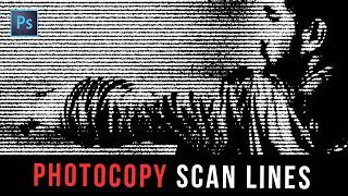 Photocopy Scan Lines effect in Photoshop [upl. by Rasia]