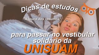 Dicas de estudos para o VESTIBULAR SOLIDÁRIO UNISUAM 🧡 [upl. by Ahsehyt]