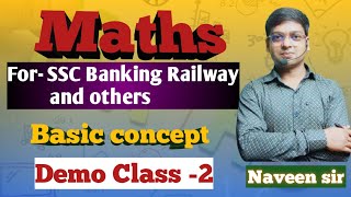 MATHS BY NAVEEN SIR CLASS2  FOR SSC BANKING RAILWAY AND OTHER EXAMS [upl. by Prunella]