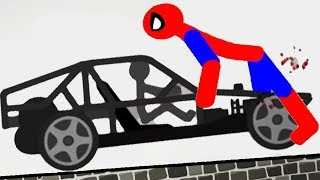 STICKMAN MOTORCYCLE Vs SPIDERMAN  Stickman Destruction 5 Annihilation Gameplay  Part 2 [upl. by Tereve]