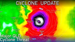 A Powerful Category 4 Severe Tropical Cyclone is Forecast to Severely Impact the Queensland Coast [upl. by Atiluj]