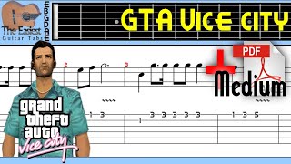 GTA Vice City Theme Guitar Tab [upl. by Ecineg]