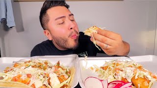 SHRIMP amp FISH TACOS MUKBANG [upl. by Ludie]