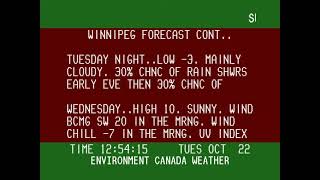 Winnipeg Weather Channel Archive  Oct 22nd 2024 Part 2 [upl. by Corwin302]