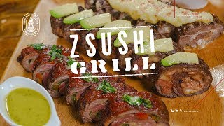 Sushi de Arrachera  ZSushi Grill   ENRAZSADOS [upl. by Jaella]