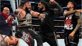 WWE Nov 1 2024  Roman Reigns and Jimmy amp Jey Uso Beat down The Bloodline Before Crown Jewel [upl. by Melton]