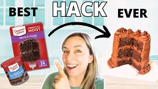 Use This HACK CHOCOLATE Cake Mix HACK  Frosting HACK [upl. by Ennaihs]