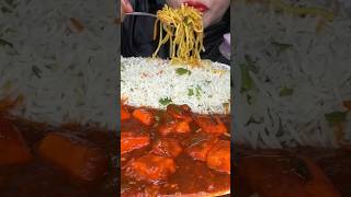 Eating Spicy Noodles Paneer Chilly Veg Pulaoeatingsounds asmrvideo eatingshow shortsvideo [upl. by Andri]