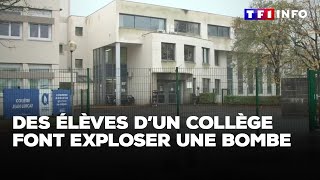 Des élèves dun collège font exploser une bombe｜TF1 INFO [upl. by Schifra]