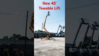 New Haulotte 45’ Towable Lift at AmeriRent construction aerial lift [upl. by Ayle]