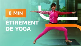 Étirements Yoga de 8 minutes  BasicFit [upl. by Aidahs693]