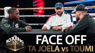 Boxing Influencers FACE OFF Ta Joela vs Toumi Wail [upl. by Llerdnad939]