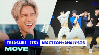 Performer Reacts to TREASURE T5 Move Dance Practice  Jeff Avenue [upl. by Ammej]