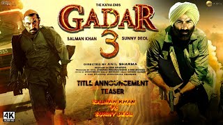 Gadar 3 Official Trailer  Salman Khan  Sunny Deol  Ameesha Patel Gadar 3 Teaser Trailer Updates [upl. by Aicnerolf]