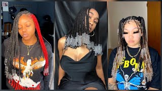 Beaded Braid Compilation  Protective Hairstyles with Beads 2022 [upl. by Anrat]