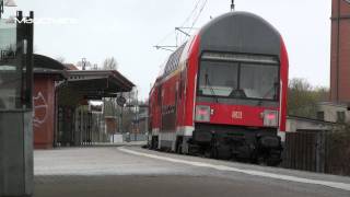 SBahn Rostock Ankunft und Abfahrt mit 143 5643 [upl. by Jacynth]