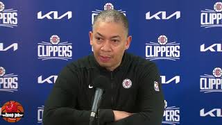 Ty Lue On James Harden Trying To Block Kawhis Shot amp The Clippers 116103 Win Over The Blazers [upl. by Setsero]