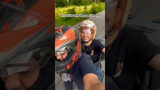 Riding with pillion on my Ktm 390 adventure travel couplegoals travellingcouple bikerforlife [upl. by Naveb421]