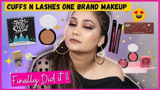 Finally CUFFS N LASHES One Brand Makeup Tutorial  Nidhi Katiyar [upl. by Simdars570]