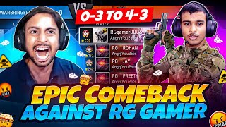 Angry Youtuber😈 के सामने किया Epic Comeback😨 03 से 43🔥 RGGamerLive पगला गया On His Teammates 🤣 [upl. by Roosnam]