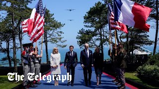 In full Ceremonies mark 80th anniversary of DDay landings in Normandy [upl. by Theona]