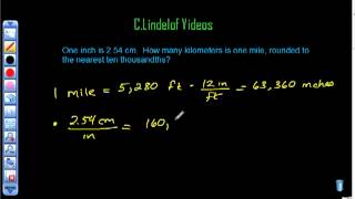 Converting Miles to Inches to Cm to Km [upl. by Karsten]