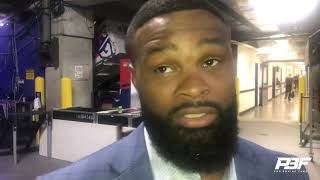 TYRON WOODLEY IMMEDIATE REACTION TO JAKE PAUL KNOCKOUT WIN OVER MIKE PERRY [upl. by Aymik]