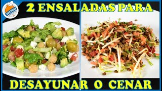 2 ensaladas para aptas para diabeticos bajas en carbohidratos y grasas [upl. by Aihseit]