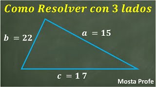 Como Calcular Sacar Ángulos de Triángulo Conociendo Sabiendo sus Lados Teorema Coseno Ley Seno 18 [upl. by Baal686]