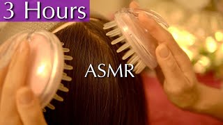 ASMR Autumn Night Pampering🌙 🍂 3 Hours of Relaxing ASMR Head Massage amp Hair Brushing  No Talking [upl. by Karyn]