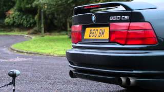 BMW 850CSi exhaust sound check using an AKG D12 mic [upl. by Ikeda924]