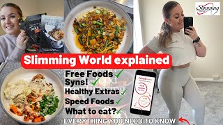 SLIMMING WORLD DIET explained  How it works Free food Syns Speed foods amp Healthy Extras [upl. by Goldfarb398]