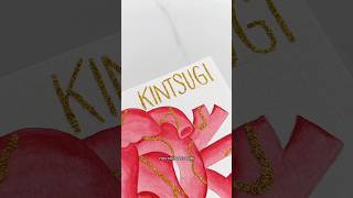 KINTSUGI HEART🫀✨ short shorts youtubeshorts glitter kintsugi draw watercolor art [upl. by Haimirej]