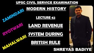 Land Revenue System in India during British Rule  Zamindari Ryotwari Mahalwari  Modern History [upl. by Burlie]