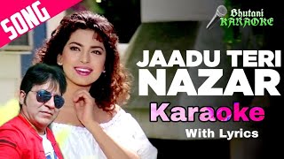 Jaadu Teri Nazar  Karaoke with lyrics  Udit Narayan  Darr [upl. by Maupin884]