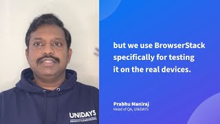 BrowserStack helps UNiDAYs solve Cross Browser Testing [upl. by Sualocin]