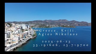 Graikija Kreta Agios Nikolaos miestas [upl. by Amairam]