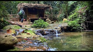 Return to my first survival shelter and rest there IN VIET NAM bushcraft survivalshelter [upl. by Caty]