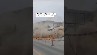 Building collapses in Mexico after landslide [upl. by Ute618]